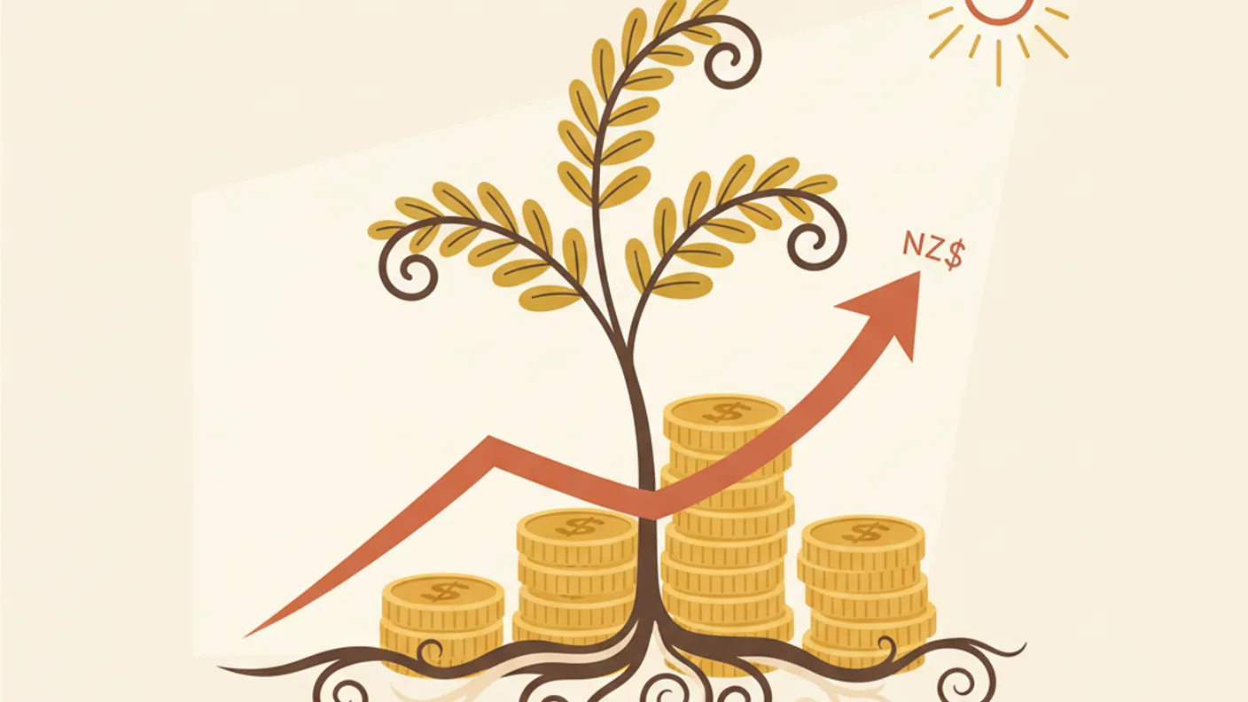 Illustration of NZ banknotes splitting into different investment options