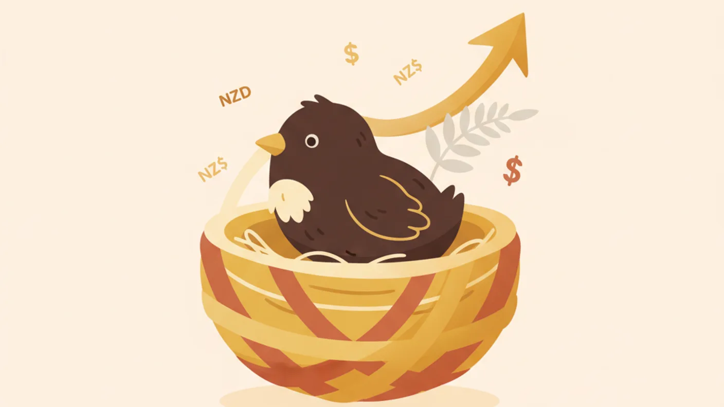 Illustration of three KiwiSaver fund-type dials labelled conservative, balanced, and growth